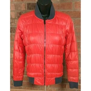 Athleta Goose Down Puffer Jacket Insulated Womens XXS Red Ski